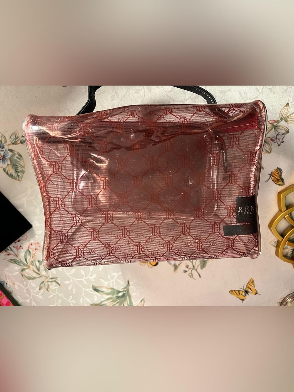 RLL CLEAR RED Travel Cosmetic Case with Top Handle (3-Pc Set) - Picture 11 of 13